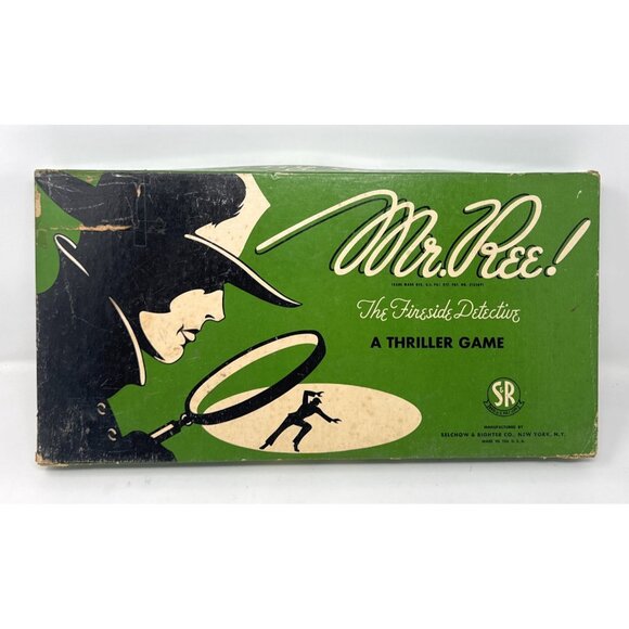 Mr. Ree The Fireside Detective Board Game 1946 Edition Selchow & Righter Vintage - Picture 1 of 3
